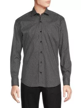 Рубашка Remy с геометрическим принтом Bertigo, черный