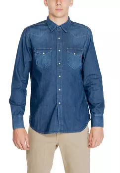 Рубашка Replay с карманами, синий