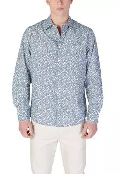 Рубашка Replay с принтом, светло-голубой