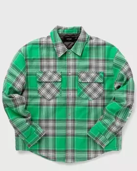 Рубашка Represent Quilted Flannel Shirt, цвет island green check