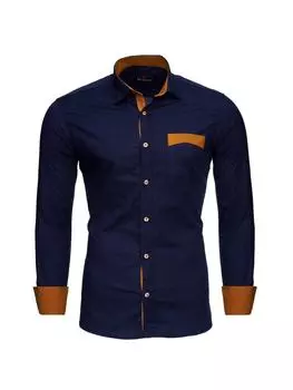 Рубашка RESLAD Hemd Two-Tone, темно-синий