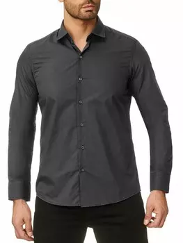 Рубашка RESLAD Hemd Uni, антрацит