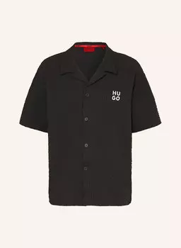 Рубашка Resort Chaffle Comfort Fit Hugo, черный