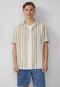 Рубашка RESORT FIT KURZARM MIT STRUKTURSTREIFEN QS, светло-желтый