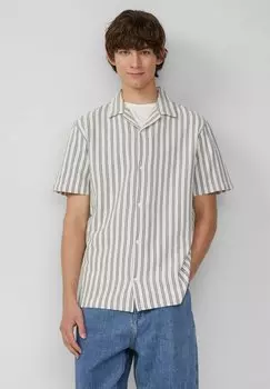 Рубашка RESORT FIT MIT STRUKTURSTREIFEN QS, кремовый