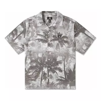 Рубашка resort palm trees button-down shirt 'black palm' Converse, черный