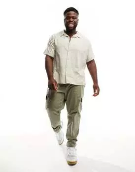 Рубашка Revere из смесового льна Threadbare Plus с камнем