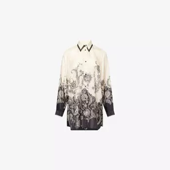 Рубашка Rhiannon Zimmermann из шелка свободного кроя, черный