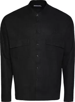 Рубашка Rhude Satsuma Linen Shirt 'Black', черный