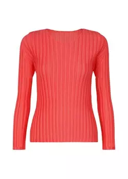 Рубашка rib pleats january Pleats Please Issey Miyake, красный