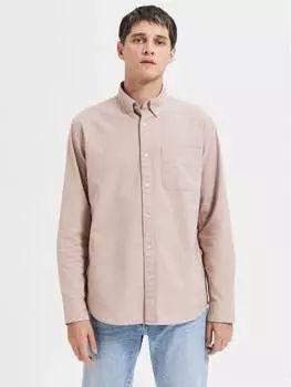 Рубашка rick стандартного кроя Selected Homme, розовый