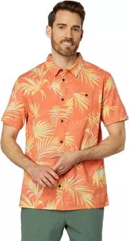 Рубашка Ripped Up Cotton Short Sleeve Woven Quiksilver, цвет Fresh Salmon Ripped Up