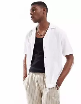 Рубашка River Island из сирсакера белого цвета