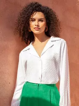 Рубашка Ro&Zo с оборками, белая