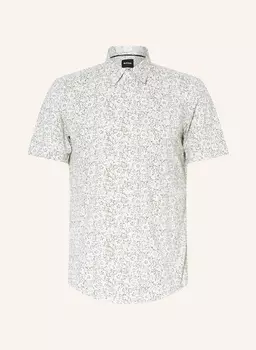 Рубашка Roan slim fit с короткими рукавами Boss, зеленый