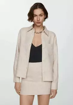 Рубашка Rodas Mango, светло-пастельно-серая