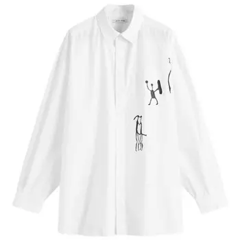 Рубашка Rofus с принтом оверсайз Wood Wood, белый