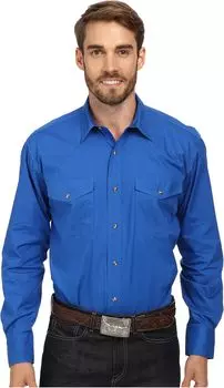 Рубашка Roper L/S Solid Basic Snap Front, синий
