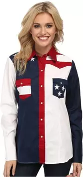 Рубашка Roper Pieced Stars and Stripes Patriotic, синий