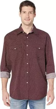 Рубашка Roper Wine Star Geo Print Western Shirt with Snaps, черный
