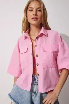 Рубашка - Розовая - Классический крой Happiness stanbul, розовый