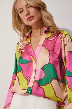 Рубашка - Розовая - Классический крой Happiness stanbul, розовый