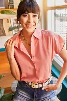 Рубашка - Розовая - Классический крой Olalook, розовый