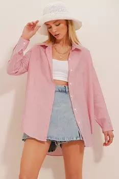 Рубашка - Розовая - Классический крой Trend Alaat Stili, розовый