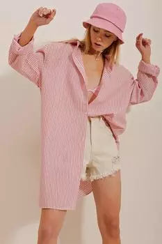 Рубашка - Розовая - Классический крой Trend Alaat Stili, розовый