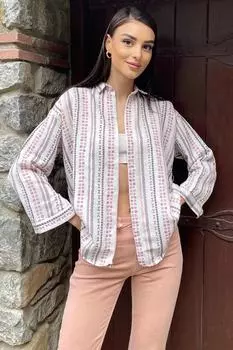 Рубашка - Розовая - Классический крой Trend Alaat Stili, розовый