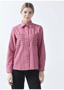 Рубашка розовая женская с воротником рубашки RINZO U.S. Polo Assn., розовый