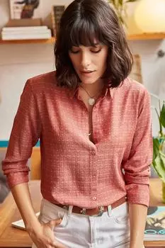 Рубашка - Розовый - Приталенный крой Olalook, розовый