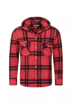 Рубашка Рубашка в клетку с капюшоном Rock Creek, красный