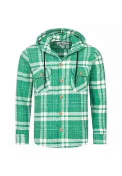 Рубашка Рубашка в клетку с капюшоном Rock Creek, зеленый