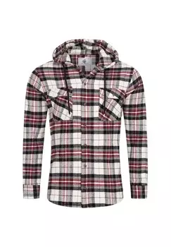 Рубашка Рубашка в клетку с капюшоном, стандартного кроя Rock Creek, белый