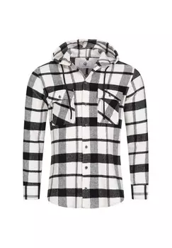 Рубашка Рубашка в клетку с капюшоном, стандартного кроя Rock Creek, белый