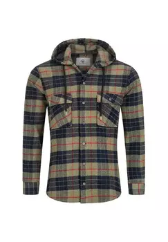 Рубашка Рубашка в клетку с капюшоном, стандартного кроя Rock Creek, темно-зеленый