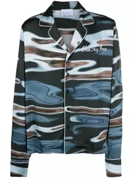 Рубашка с абстрактным принтом BLUE SKY INN, синий