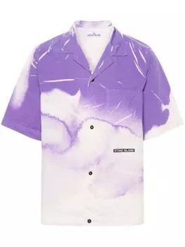 Рубашка с абстрактным принтом Stone Island, фиолетовый