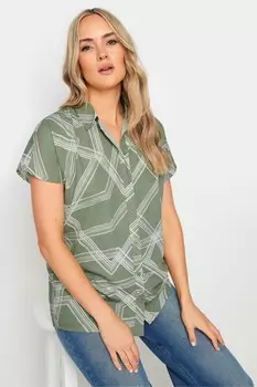 Рубашка с абстрактным рисунком на рукаве Long Tall Sally, зеленый