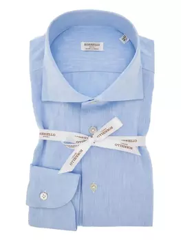 Рубашка с эффектом меланжа BORRIELLO NAPOLI, синий