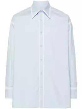 Рубашка с эффектом потертости MM6 Maison Margiela, синий