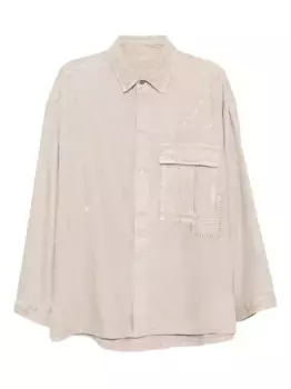 Рубашка с эффектом разбрызганной краски CROQUIS, нейтральный