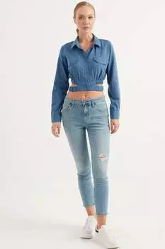 Рубашка с эластичной талией Herita, синий