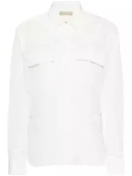 Рубашка с английской вышивкой Elie Saab, белый