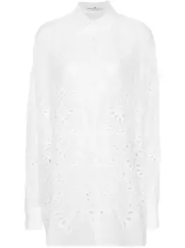 Рубашка с английской вышивкой Ermanno Scervino, белый