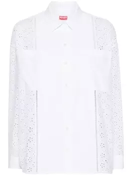 Рубашка с английской вышивкой Kenzo, белый