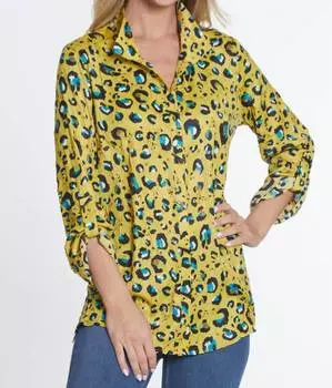 Рубашка с анималистичным принтом, многоцветная Multiples, цвет multi