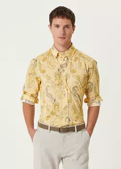 Рубашка с этническим рисунком Etro, желтый