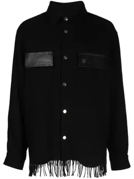 Рубашка с бахромой AMIRI, черный